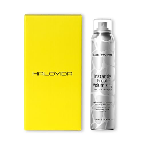 HALOVIDA Dry Shampoo for Women, Volumizing Dry Shampoo Leaves No White Residue, absorb oils,Refreshing and Non-Greasy spray for All Hair Types(5.07FL)