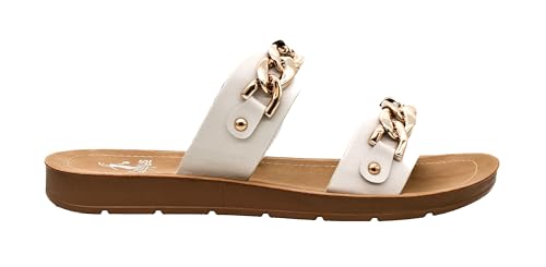Corkys Footwear Seeing Double Sandals - Where Comfort Meets Chic with Lightweight Feel, Two Straps With a Chunky Chain Detail, And Comfortable Insoles2
