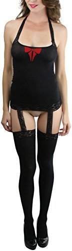 Image of ToBeInStyle Women's Bodystocking Bustier Garter Lingerie Suspender Thigh High Stockings