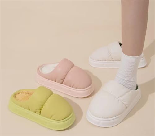 Epsion Cotton Slippers Women's Winter Plush Shoes Down Cloth Waterproof Non Slip House Slipper2