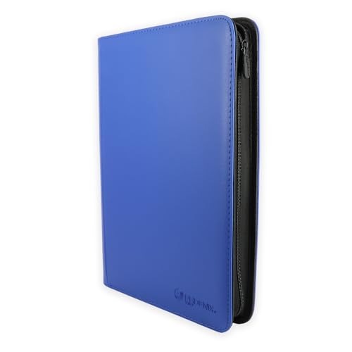 Phoenix Shield Deluxe Album ZIP 9 Poches (Bleu) - Portfolio de Protection pour 360 Cartes de Collection - 69104