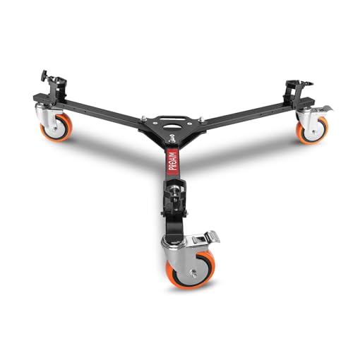 PROAIM D-33 Portable Camera Tripod Dolly for Video Jibs/Cranes. Heavy-Duty Three-Leg Floor Dolly. Payload: 400kg/880lb (D-33)