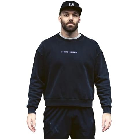 Mammal Strength Sweatshirt - Black - Embroidered Logo - Cross-training, functional fitness, olympic weightlifting (Large) Cover