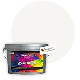 WALLCOVER Colors Wandfarbe Weiß 1 L für Innen Innenfarbe Milchweiß Matt Profi Farbe Innenwandfarbe in Premium Qualität| hohe Deckkraft | weitere Größen und Farbtöne erhältlich