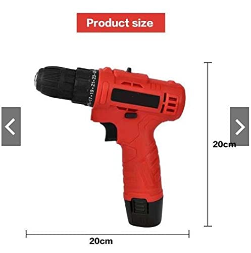 MLD 12V Cordless Screwdriver Drill Machine with 2 Batteries (10 mm Left/Right, Multicolour)