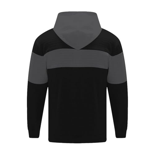 Men's Knitted Hoodies Casual Hooded Sweatshirt Long Sleeve Pullover Sweaters Tops Slim Fit Color Block Fashion Hoodie4
