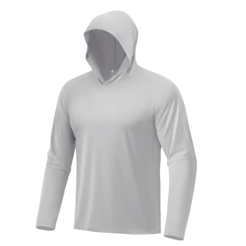 Image of Hoodies for Men UPF 50+ Sun Protection Fishing Shirts Long Sleeve Lightweight Rash Guard Shirt UV SPF Sweatshirt