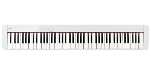 Image of Casio PX-S1100 Privia Digital Piano - White Bundle with CS-68 Furniture Stand, SP-34 Three Pedal System, Furniture Bench, Instructional Book, Instructional Video, and Austin Bazaar Polishing Cloth
