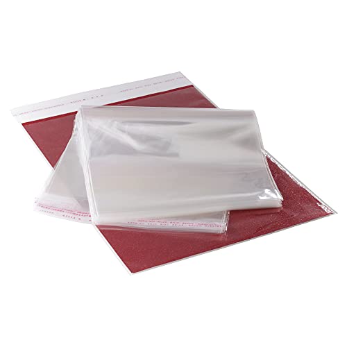 DIY-24H | 87 Größen frei wählbar | OPP Flachbeutel transparent selbstklebend Tüten Peel & Seal Folientüten aus durchsichtigem Kunststoff Zellophan-Hüllen (100 Stück, 11 x 16 cm)
