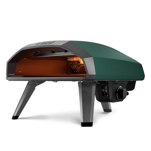 Image of Ooni Koda 2 Propane Gas Pizza Oven - 14 inch Gas Powered Outdoor Oven with 28 mBar Regulator and Gas Hose, Temperature Range 375F-950F, Cooks 14 Inch Pizzas in 60 Seconds - Highland Green