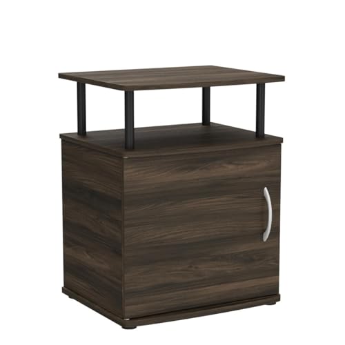 Image of Furinno Jaya 2-Tier Side Table Set of 2, with Open Shelf, Columbia Walnut