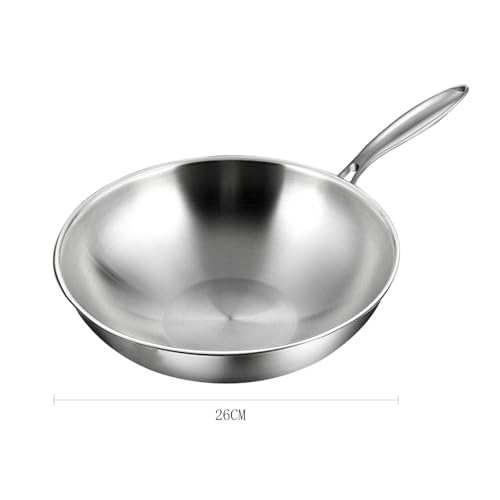 Wok de acero inoxidable 26 cm sin recubrimiento miniatura 2