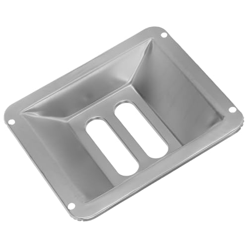 SHINEOFI Cenicero Exterior de Acero Inoxidable Cuadrado 2 Ranuras Receptáculo para Colillas al Aire Libre Accesorio para Bote de Basura Comercial Resistente Intemperie para Espacios