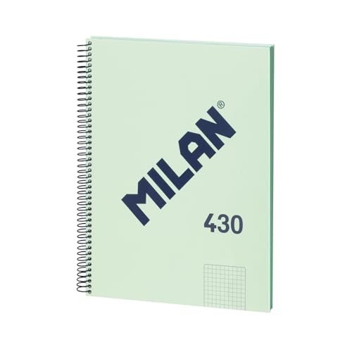 Milan® A4 Notebook With Hardcover, 5X5 Mm Grid, 80 Sheets, 95 G/M² Paper, 1918 Series, Green