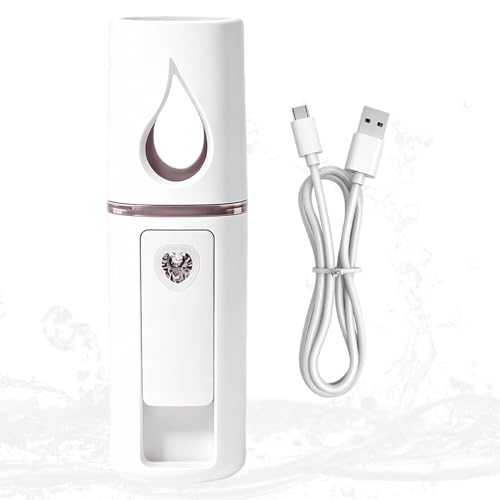 Face Steamer Mist Device   USB Handheld Hydrating for Skin Care Routine | Portable Facial Humidifier with Nano Moisture Sprayer, Skin Mist Tool for Home Office Bedroom Travel Car Use, 4.02x1.26x1.22in