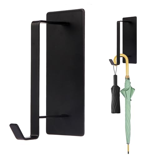KAIXUANMAN 傘立て マグネット 傘かけ 玄関 傘スタンド スリム かさたて 壁掛け 傘ホルダー コンパクト 傘立て おしゃれ 折り畳み傘/長傘対応 玄関扉 小物収納 シューズクローク ブラック