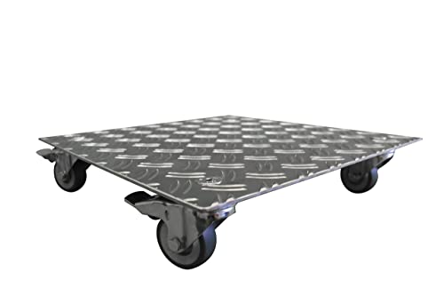 Pflanzenroller AluGrip-PK bis 400kg speziell für Pflanzkübel Kübel Cube Quadrat + rechteckig (400x400mm-200kg)