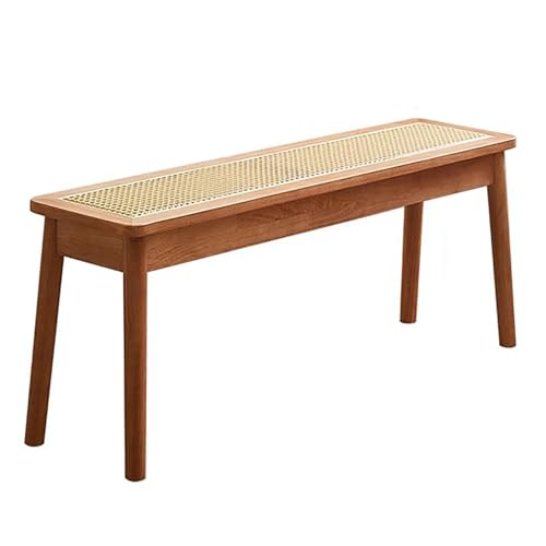 Banc en rotin tressé et bois pour sublimer votre entrée ou salle à manger