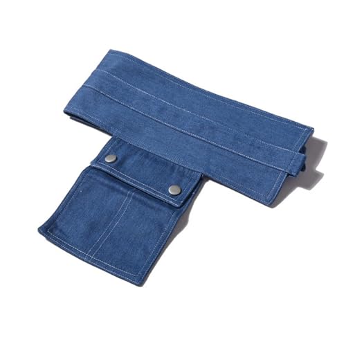 Women's Denim Waist Belt Self Tied Wide Corset Cinch Belts for Dress with Pocket3