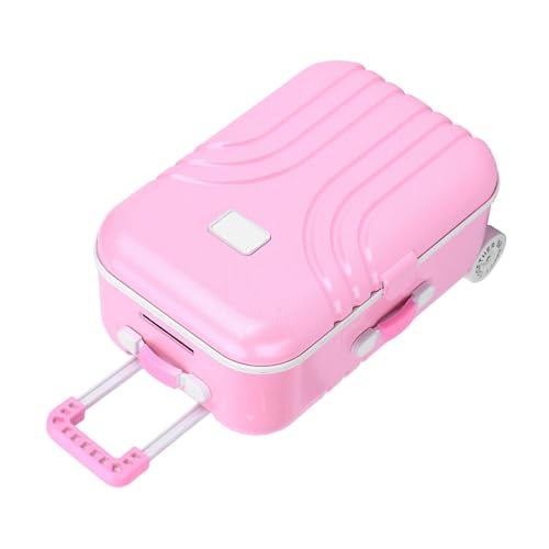 Doll Suitcase Toy Case Cute Plastic Trolley Suitcase Mini Luggage Box Doll Accessories (A)4