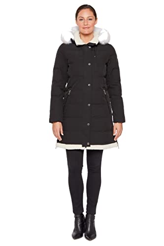 Vince Camuto Women's Down Duffle Coat with Hood Trim