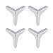 Patas de Metal para Muebles Triangulares Patas de Sofá de Metal Pulido Patas de Armario Cromadas Patas de Muebles Intercambiables Patas de Mesa DIY para Escritorio Sillas Sofás Gabinete 4 Piezas