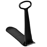 Goplus Ski Scooter Fold-up Snowboard, Snow Scooter W/Grip Handle, Sliding Snow Sled for Snow, Dune, Grass, Portable Kick Scooter Sled for Kids Toddlers Teenagers, Winter Toys (Black)
