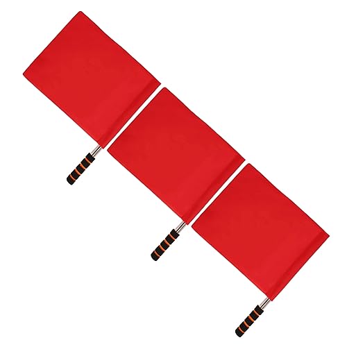 Gogogmee 3Pcs Warning Flags for Referees Durable Commander Flags for Racing Events Sports Activities and Comfortable Grip for Easy Handling