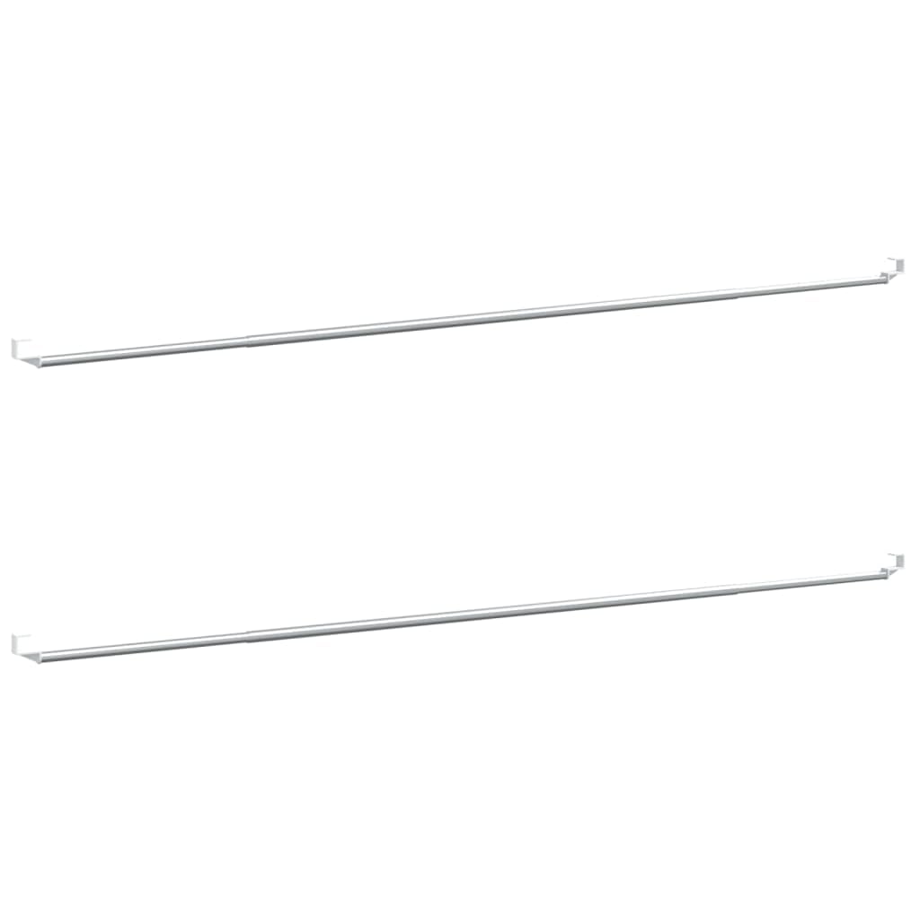 aphrophina Adjustable Curtain Rails Set, 2 Pcs Durable Aluminum, 35.4