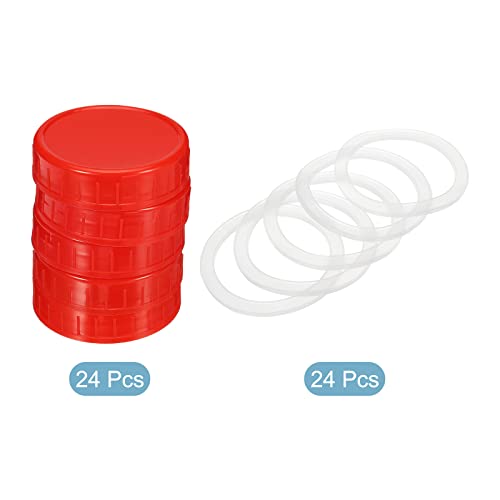 PATIKIL 70mm / 2-3/4" Regular Mouth Plastic Mason Jar Lids - Image 2