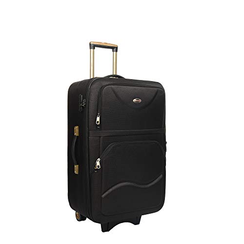 STUNNERZ-Large-Check-in-Luggage-Trolley-BagsTravels-Bags-Suitcase-Tourist-Bags-28-Inch-71cm-Black