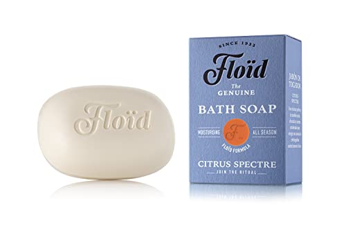 Floid Citrus Spectre Bath Soap, pastilla jabon de baño 100% vegetal, jabon con manteca de karite pura y lecticina y para proteger la piel y dejarla suave y flexible