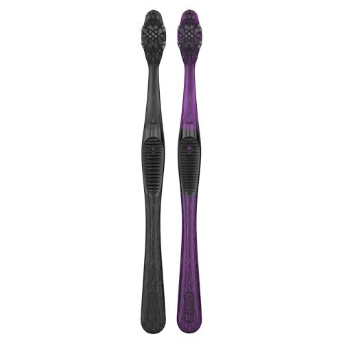 Oral-B 3D White Charcoal Toothbrush, 2 Count Soft Manual tootbrush Pack, Whitens Teeth, removes Plaque and Stains, Tongue Scraper Tooth Brush - image 8