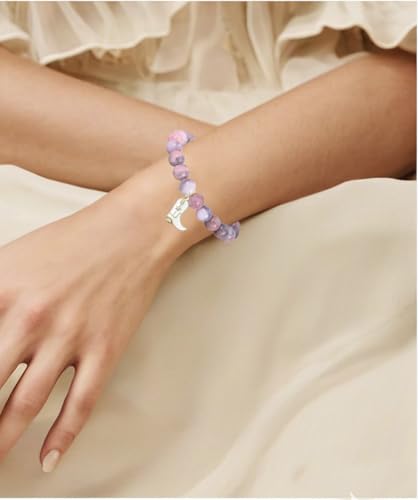 Cowgirl Boot Natural Stone Bracelet, Energy Stone Beads Adjustable Bracelet Western Jewelry Gifts for women2