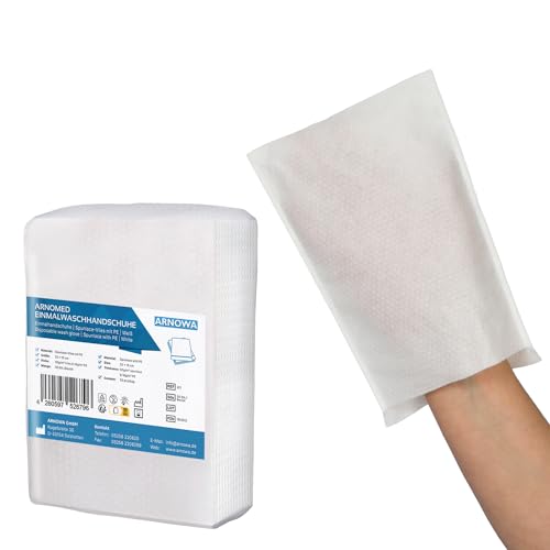 50 ARNOMED paños desechables repelentes al agua, paños desechables de textil no tejido y PE para bebés y adultos, guantes secos lavado, paños desechables suaves, toallitas para higiene personalos