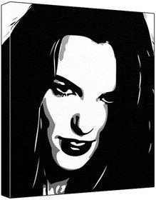 Jodi Albert (100% Original Painting. Not A Print ) Acrylic Paint On Deep Framed Canvas (60 x 50 x 1.8 cm) 3-Colour Black/Grey/White-image-30