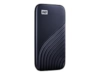 WD My Passport SSD 2 TB mobiler SSD Speicher (NVMe-Technologie, USB-C und USB 3.2 Gen-2 kompatibel, Lesen 1050 MB/s, Schreiben 1000 MB/s) Mitternachtsblau, Festkörper-Laufwerk – Ansicht 4