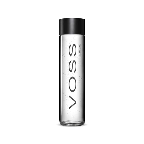 Voss Premium Sparkling Water - High Grade Glass Water - Pure Mineral Water with Ultra-Fine Bubbles - Refreshing Drink & Versatile Mixer, 24 Pack (375ml)