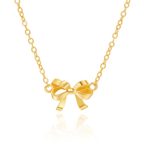 Collier ras du cou nœud papillon en plaqué or 18k pour sublimer votre décolleté