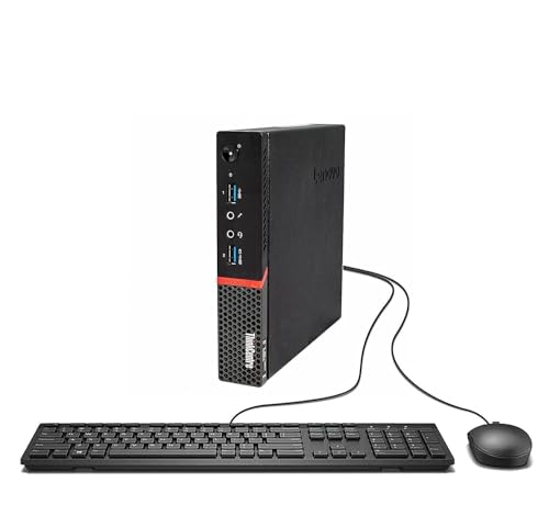 Image of Lenovo ThinkCentre M700 Tiny Business Desktop PC, Intel Quad Core i5-6400T up to 3.1GHz, 16G DDR4, 256G SSD,Keyboard and Mouse,WiFi,Windows 10 Pro (Renewed)