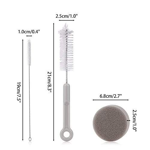 MiOYOOW 3PCS Pet Water Fountain Cleaning Kit, Cat Water Fountain Brushes & Sponge for Pet Dog Cat Water Fountain Feeder Toy Cup Bowl - Image 4
