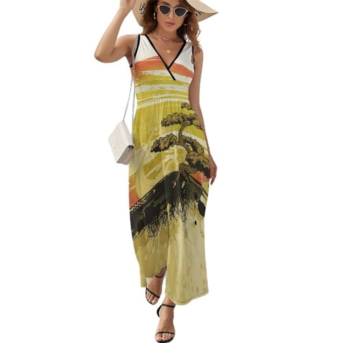 Robe d'été légère sans manches - Évitez la chaleur avec style en robe maxi