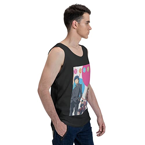 Anime Toradora Tank Top Men's Casual Vest Summer O-Neck Sleeveless Clothes Black #TOP3