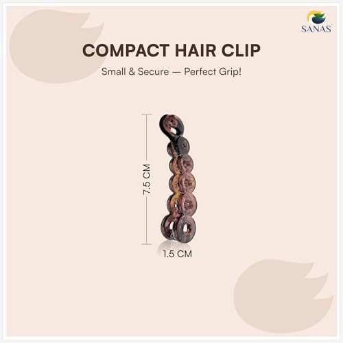 Image of Sanas Banana Clips For Hair Clips For Women Stylish (4Pcs) Banana Hair Clip For Women Cute Accessories Fancy Style Grip Korean Clip For Woman Trendy Accessories Gift For Girls (4Pcs) (Assorted)