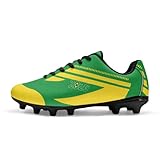 xixirimido Green & Yellow Stripes Mens Football Cleats...
