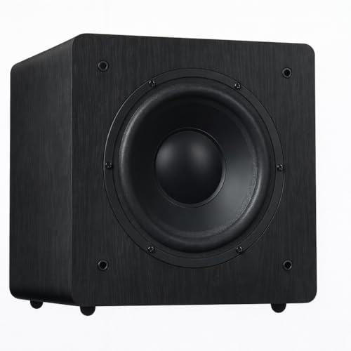 DYNAVOICE Challenger SUB-8 Noir – Caisson de Basses Actif 8 Pouces, 90W RMS (125W Max), 25–180 Hz, Auto on/Off | pour Home Cinéma 5.1 et HiFi Jusqu’à...