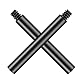 Homeet 2 Stück DIY Verlängerungen Aluminiumlegierung, 100mm Längen, 1/4-20 Zoll Anschluss, 12mm Durchmesser, schwarz