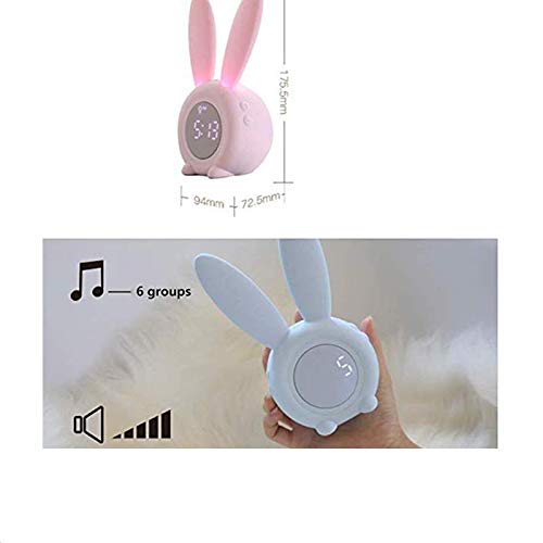 Fablcrew Luce Notturna di Controllo vocale Luce Notturna Sveglia Sveglia del Coniglio Dimensioni: 175 * 94 * 72,55 mm - Image 5