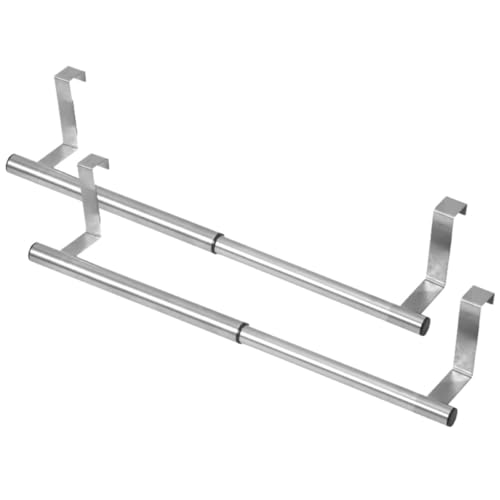 BESTYASH Lot de 2 Barres Porte-Serviettes Extensibles en Acier Inoxydable 304 Porte-Serviettes Mural Réglable sans Perçage Barre Suspendue pour Torchons et Moufles de Toilette Usage la