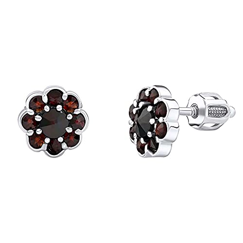 Boucles d'oreilles grenat pour sublimer vos tenues chic en argent 925